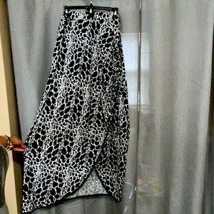 Worthington animal print wrap skirt